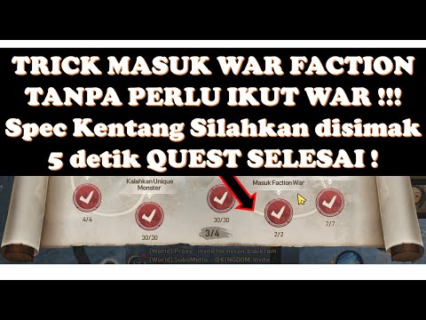 Trick Masuk WAR FACTION Tanpa Ikut WAR !! Blade and Soul Revolution