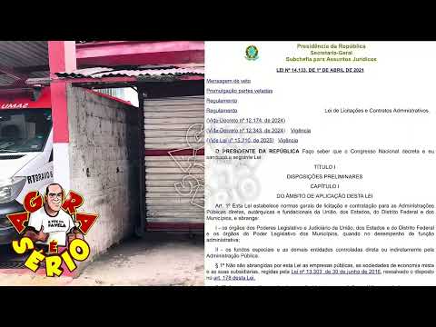 JUQUITIBA PODE TENTAR MUDAR A LEI FEDERAL DE LICITAÇÕES E OCUPAÇÃO DE ESPAÇOS PÚBLICOS FEDERAL 14.133/2021