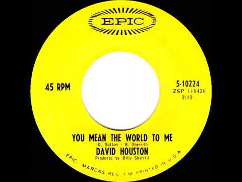 1967 David Houston - You Mean The World To Me (mono--#1 C&W hit)