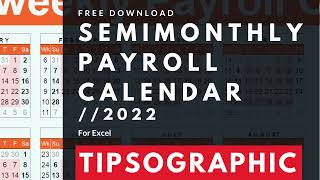 [FREE] Semimonthly Payroll Calendar Excel - 2022