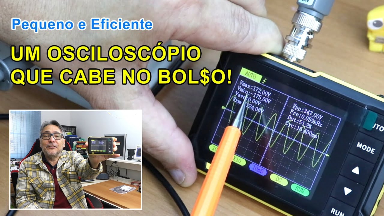 DSO152: Um osciloscópio pequeno e eficiente que cabe no seu bolso! #Review