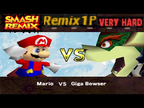 Smash Remix - Classic Mode Remix 1P Gameplay with Mario (VERY HARD)