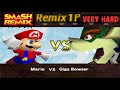 Smash Remix Classic Mode Remix 1P Gameplay With Mario VERY HARD