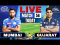 LIVE IPL 2025 MI Vs GT Live Cricket Match Score Commentary Mumbai Vs Gujarat Live Match Today