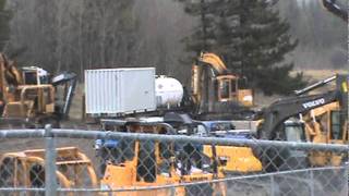 preview picture of video 'Williams Lake,B.C. Logging Equipment Yard'