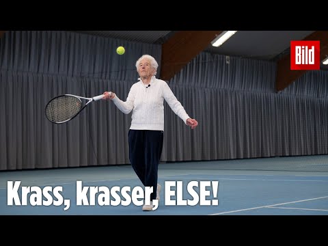 99-Jährige spielt jeden Mittwoch Tennis!