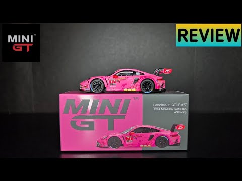 Feature Image thumbnail for the video blog Mini GT - Porsche 911 GT3 R AO Racing Roxy - 2024 IMSA Road America - REVIEW by  booster_diecast