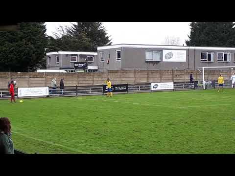 Kurtis Cumberbatch scoring for Harrow Borough vs Enfield Town