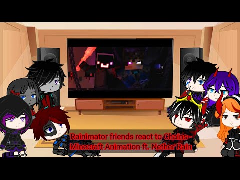 Rainimator friends react to Chains - Minecraft Animation ft. Nether Rain