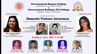 National Webinar on Domestic Violence Awareness video