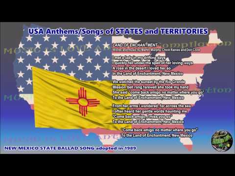 New Mexico State Ballad Song LAND OF ENCHANTMENT - NEW MEXICO with music, vocal and lyrics