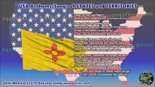 New Mexico State Ballad Song LAND OF ENCHANTMENT - NEW MEXICO with music, vocal and lyrics