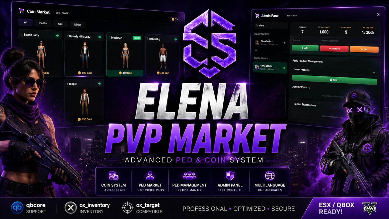 Elena Ped Market - Premium FiveM Script