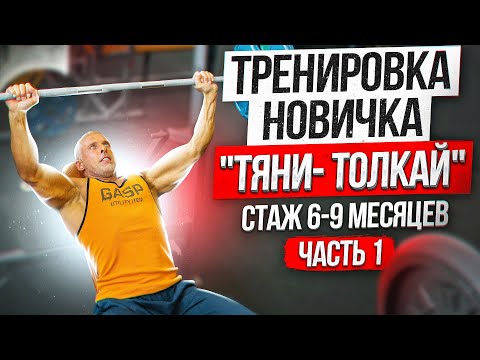 Тренировка новичка "Тяни-Толкай". Стаж 6-9 месяцев. Часть 1.