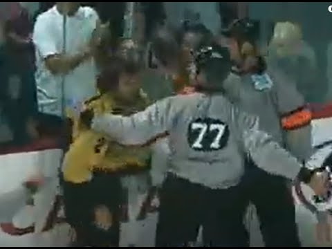 Canada vs. USA hockey fight in 2004 World Cup