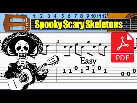 Spooky Scary Skeletons Guitar Tab