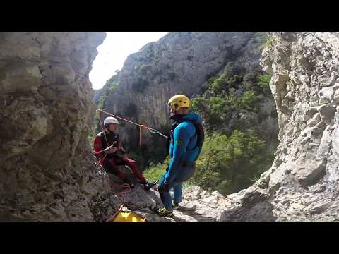 Extreme canyoning at Cetina Canyon, Croatia