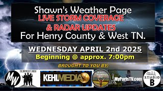 4/02/25 LIVE-STORM-TRACKER: Shawn Burkhart / West Tennessee Storm Center