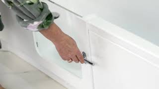 Bezbariérová vaňa s dvierkami PERFECTION 140 - 140 x 70 cm dvierka v strede