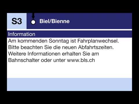 BLS Fixansage • Fahrplanwechsel (De, Fr, En)