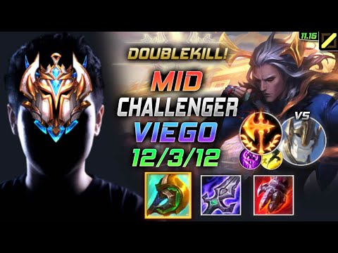 Challenger Viego MID vs Galio - 챌린저 미드 비에고 템트리 룬 신파자 정복자 ヴィエゴ Виего 破败之王 維爾戈 - LOL KR 11.15