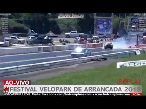 Acidente a 301 km/h no Velopark 2018 com o Camaro SS XTM de Aécio Feuzer