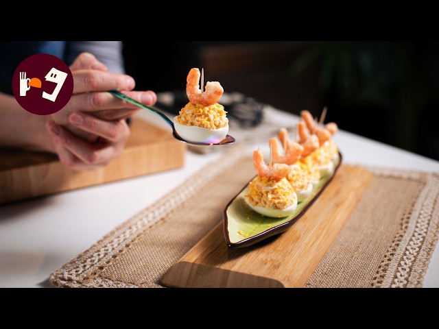 Huevos Rellenos de Langostinos (El aperitivo estrella para triunfar)