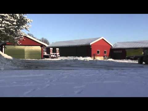 Wheel loader. Plowing the yard with my Volvo L70c