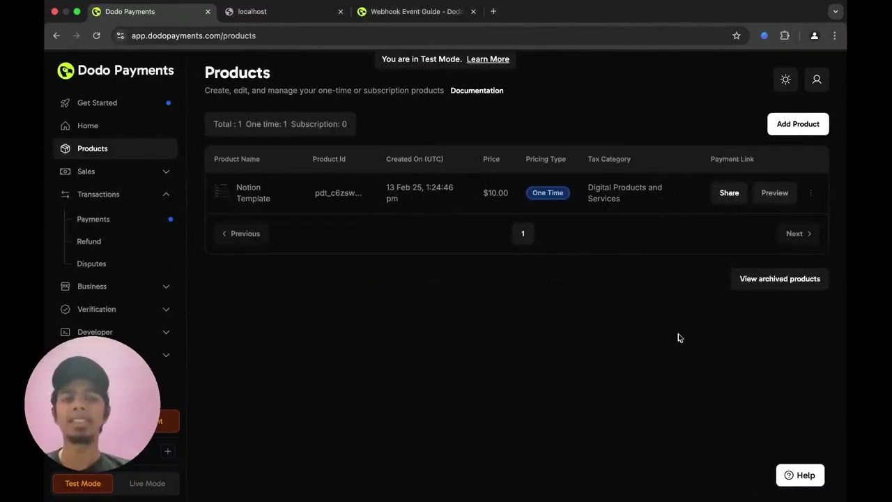No Code Payment Links Setup | Dodo Payments