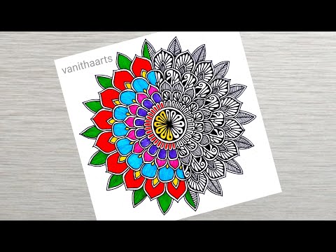 Colorful Mandala Art Using Spirograph Technique Step by Step Tutorial vanithaarts geometricalart