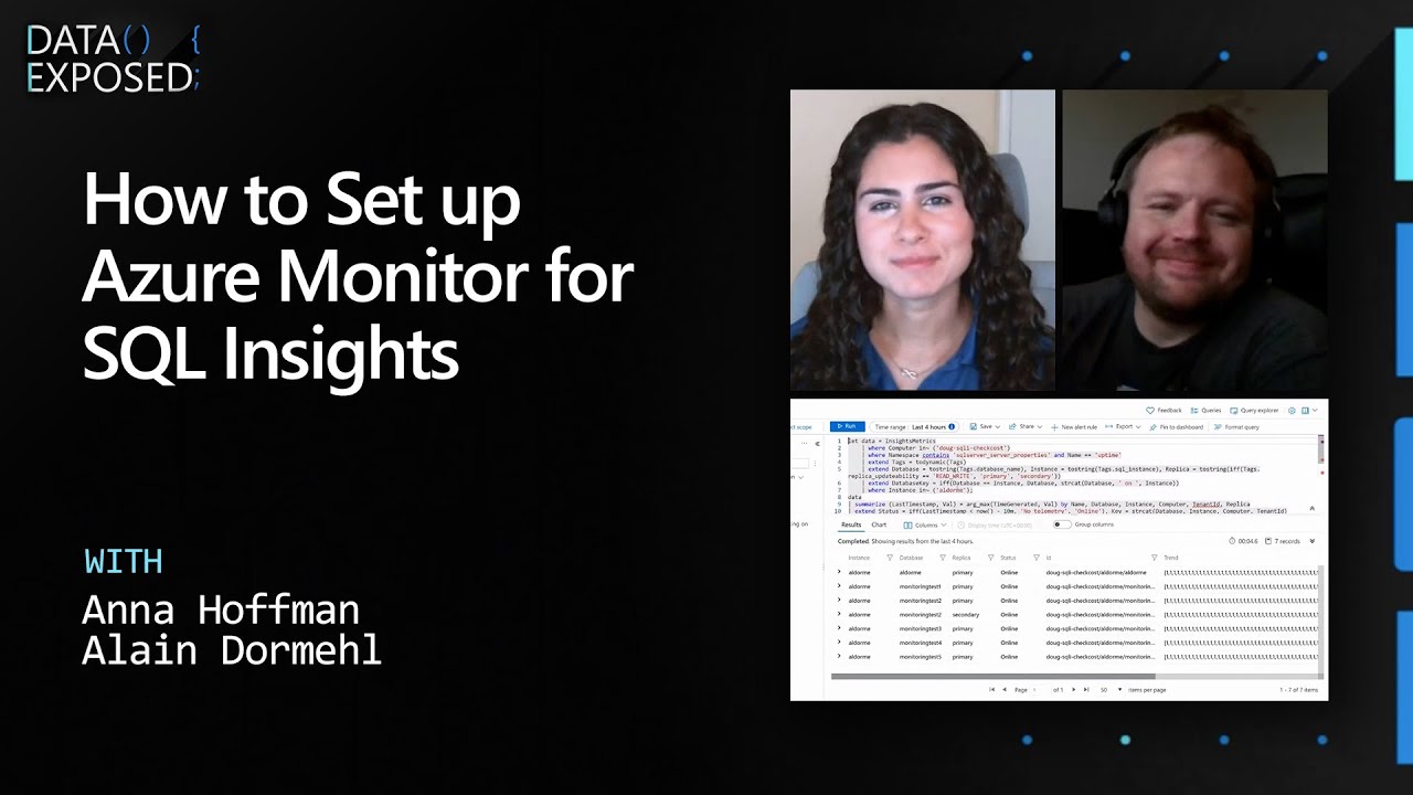 How to Set up Azure Monitor for SQL Insights | Data Exposed