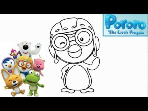 How to Draw Pororo the Penguin from Pororo the little penguin - Video