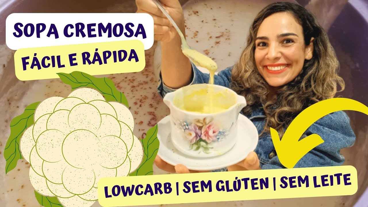 Sopa Cremosa Lowcarb Fácil E Rápida Ideal Para Diabéticos