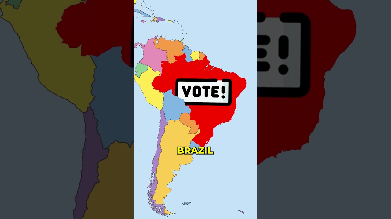 The Only 14 Countries Where VOTING is Mandatory! #geography #maps #law