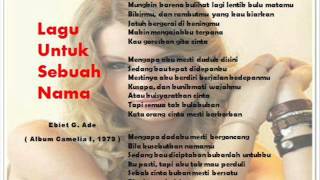 Ebiet G Ade - Lagu Untuk Sebuah Nama