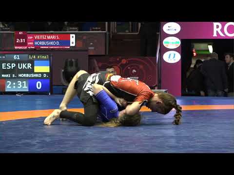 1/4 Women's GP No-Gi - 53 kg: S. VIEITEZ MARI (ESP) v. D. HORBUSHKO (UKR)