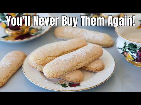 Homemade Ladyfingers Recipe | How to Make  Italian Savoiardi