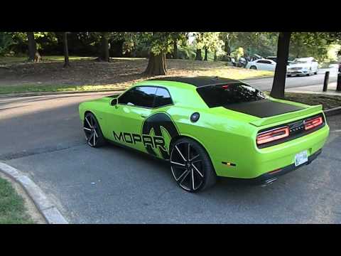 Dodge Challenger on Dub Wheels at Mlk Park in Memphis TN