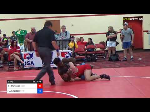 2018 Marine Corps US Open/UWW Junior Freestyle 86 Rnd Of 32 - Ruger Wyneken (WCWC) Vs. Jelani Embr