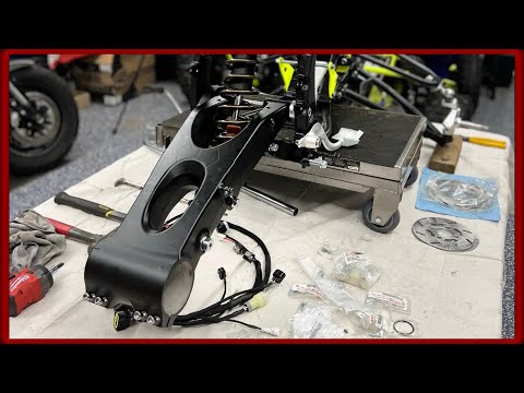 BUILDING A YAMAHA YFZ450r FROM THE GROUND UP - SWING ARM SETUP / INSTALL