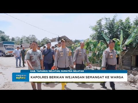 KUNJUNGAN KAPOLRES TAPSEL KE KORBAN BANJIR BANDANG SIPANGE SIUNJAM
