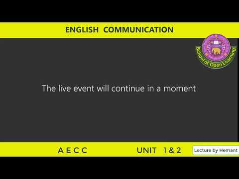 ENGLISH COMMUNICATION- UNIT 1-2 By - HEMANT SHARMA