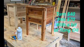 Applying Tung Oil To A Cedar Planter Box. (Mostly ASMR)