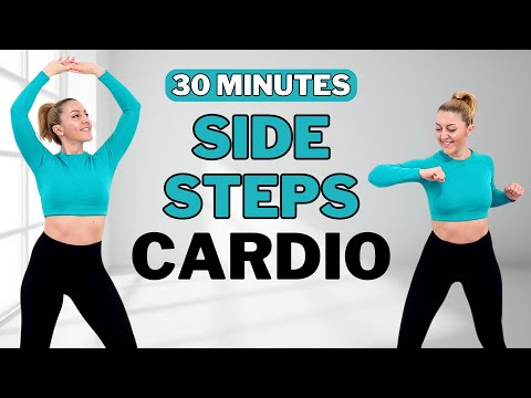 🔥30 Min TABATA CARDIO🔥SIDE STEPS CARDIO for WEIGHT LOSS🔥KNEE FRIENDLY🔥NO JUMPING🔥FULL BODY BURN🔥