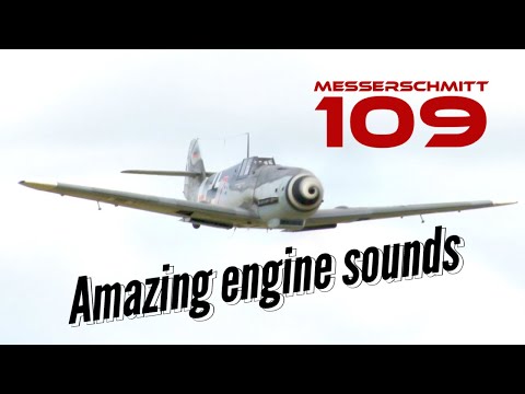 Messerschmitt 109 Flypasts AMAZING DAIMLER-BENZ ENGINE SOUND!