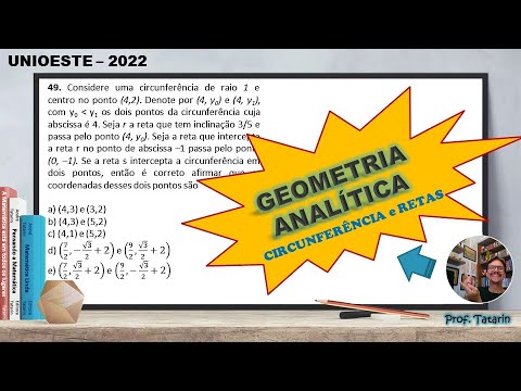 [UNIOESTE: questão anulada] Considere uma circunferência de raio 1 - Matemática Linda -Prof. Tatarin