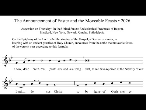 The Announcement of Easter and the Moveable Feasts (Epiphany Proclamation) • 2026 • Practice Video