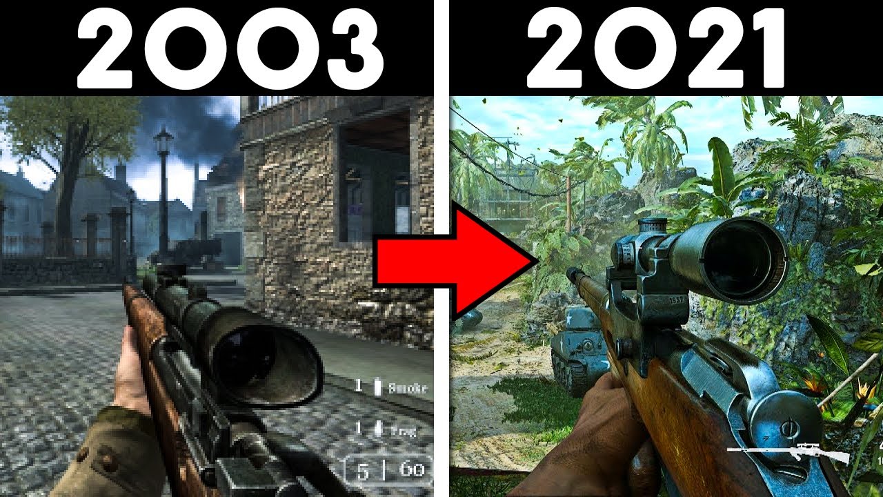 EVOLUÇÃO INCRÍVEL DO CALL OF DUTY