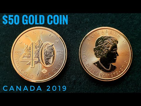 50$ Canada 2019 Maple Leaf Gold Coin 1 oz 0.9999