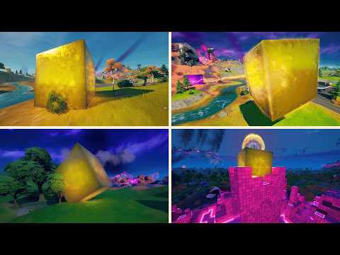 Evolution of Gold Cube in Fortnite